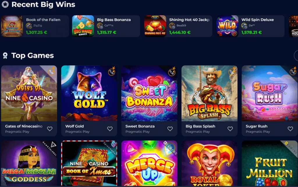 Nine Casino Games at Your Fingertips.